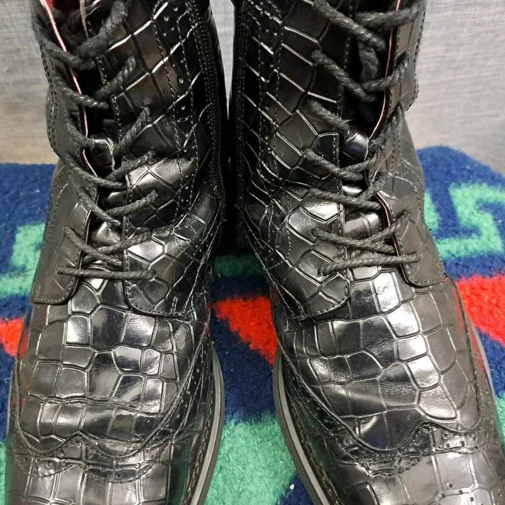 %Giovanni Stock Corbin High Top Side Zip Boots Men's Size 13 / D5
